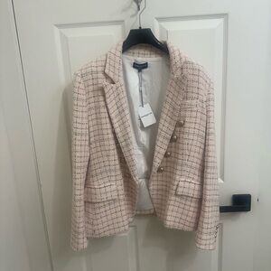 Generation Love Cream and Pink Tweed Blazer